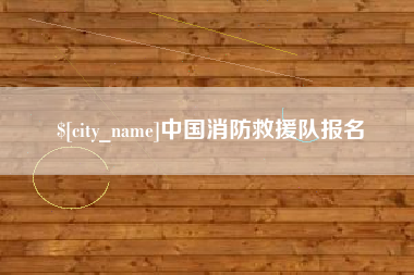 莱阳中国消防救援队报名