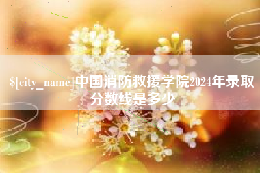 莱阳中国消防救援学院2024年录取分数线是多少