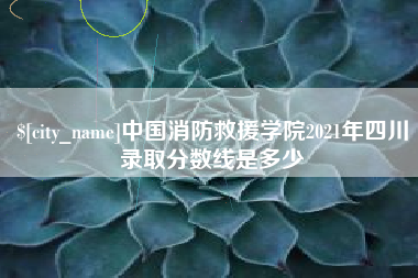 莱阳中国消防救援学院2021年四川录取分数线是多少