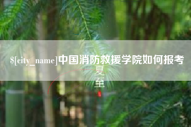 莱阳中国消防救援学院如何报考