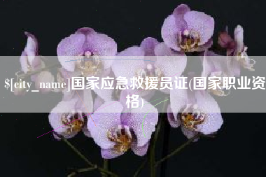 莱阳国家应急救援员证(国家职业资格)