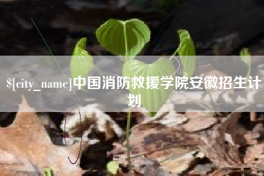 莱阳中国消防救援学院安徽招生计划