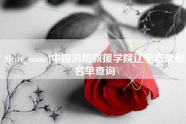 莱阳中国消防救援学院辽宁省录取名单查询
