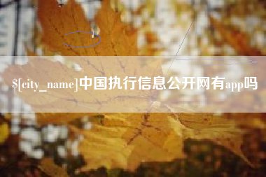 莱阳中国执行信息公开网有app吗