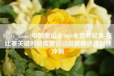 莱阳中国奥运会5000米世界纪录-在比赛关键时刻需要运动员能够迅速加速冲刺