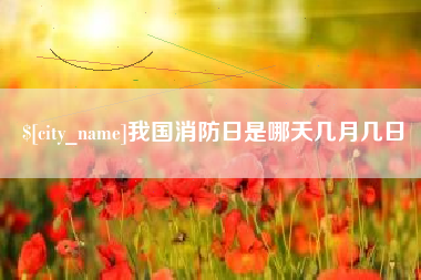 莱阳我国消防日是哪天几月几日