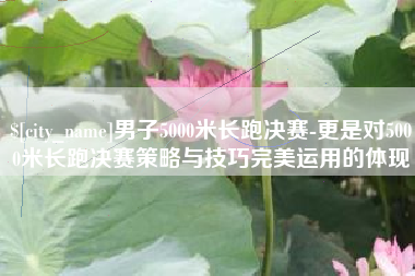莱阳男子5000米长跑决赛-更是对5000米长跑决赛策略与技巧完美运用的体现