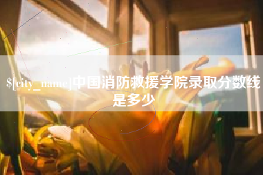 莱阳中国消防救援学院录取分数线是多少