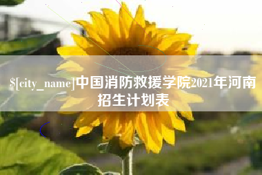 莱阳中国消防救援学院2021年河南招生计划表