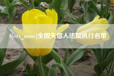 莱阳全国失信人法院执行名单